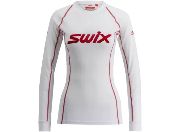 Swix RaceX Classic Damen Langarmshirt Bright White/Swix Red