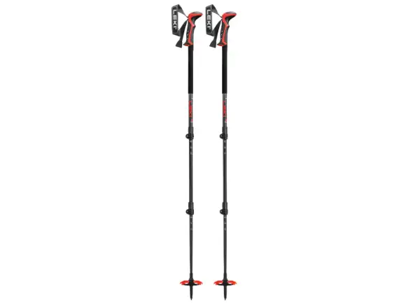 Skistöcke Leki Haute Route 3, 110-150 cm, Anthrazit/Rot/Schwarz