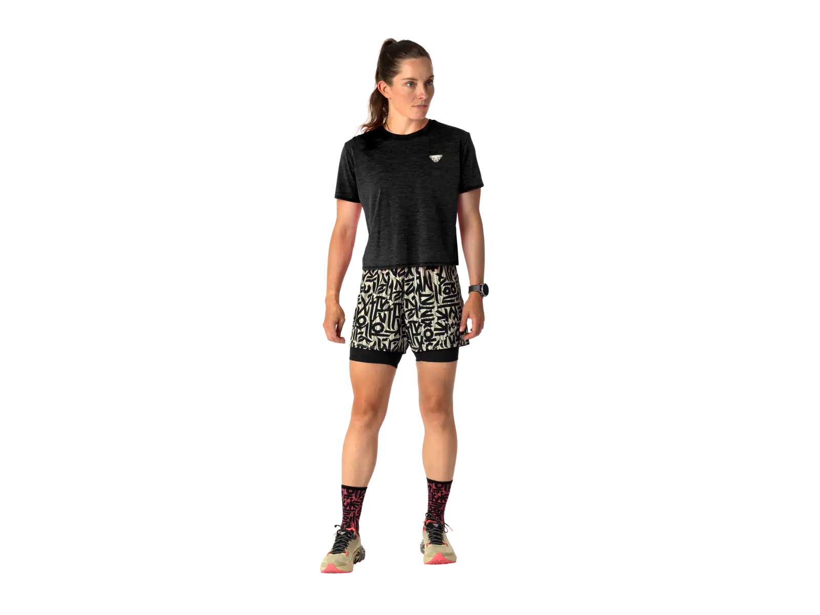 Dynafit Trail Damen Laufshirt kurze Ärmel Black Out