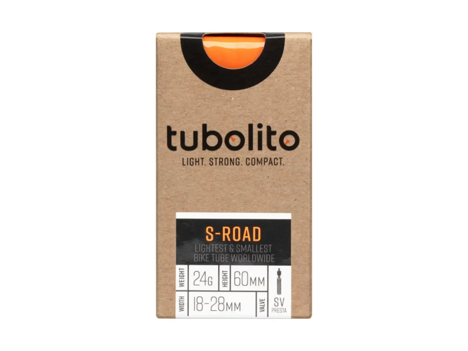 Tubolito S-Tubo Road Schlauch 622/18-28 mm Presta Ventil schwarz.