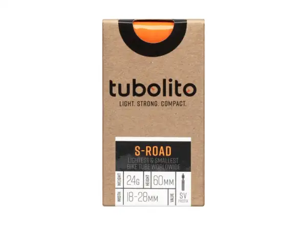 Tubolito S-Tubo Road Schlauch 622/18-28 mm Presta Ventil schwarz.