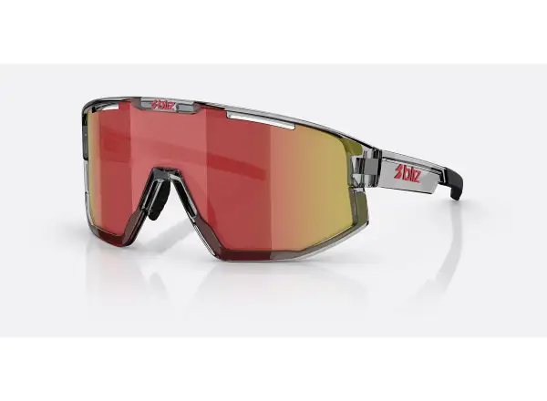 Bliz Fusion Sonnenbrille Transparent Dark Grey/Brow Red Multi