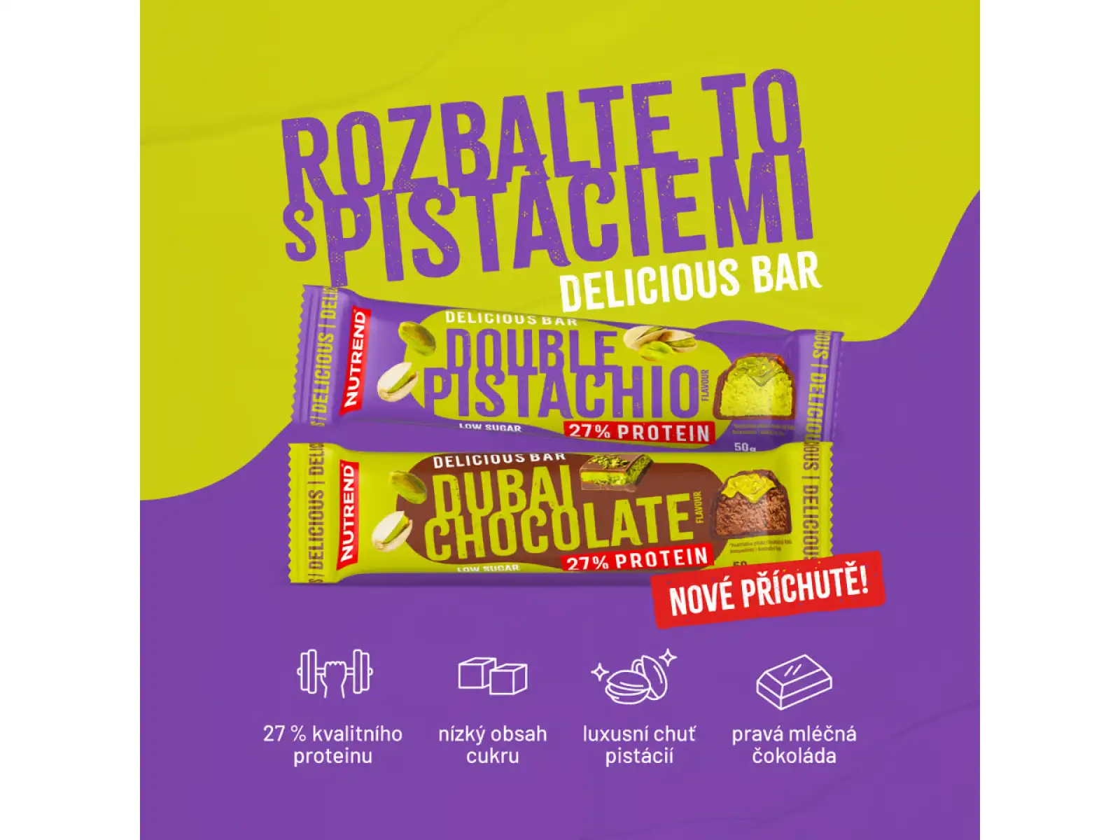 Nutrend Delicious Bar Riegel 50 g Double Pistazie