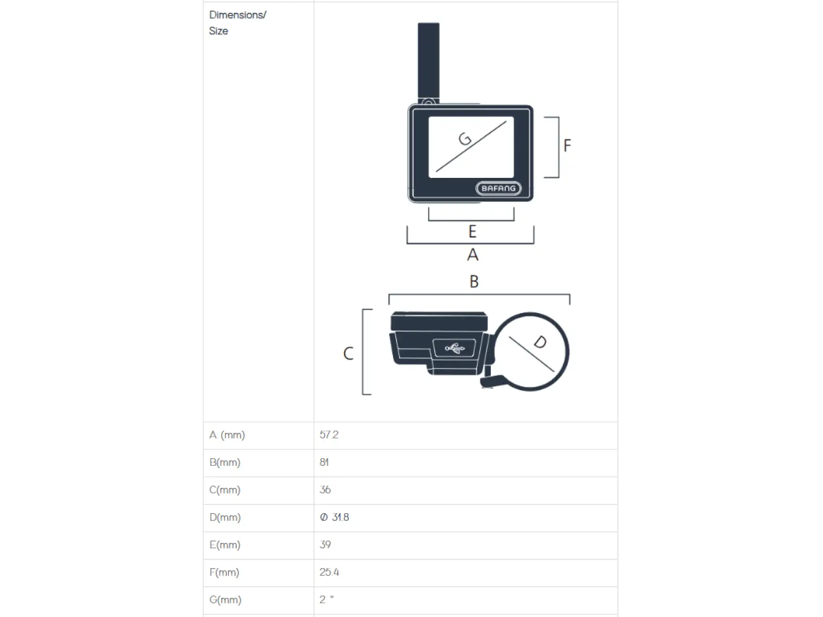 Bafang Display DP C240 CAN