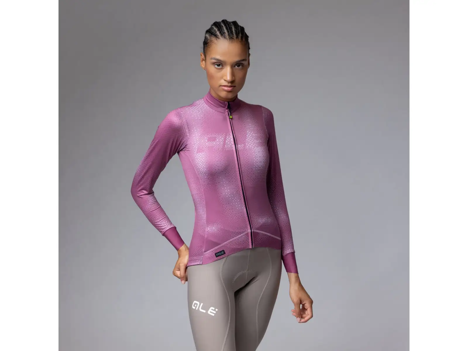 Alé PR-E Sauvage Damen Thermotrikot langärmlig Mulberry