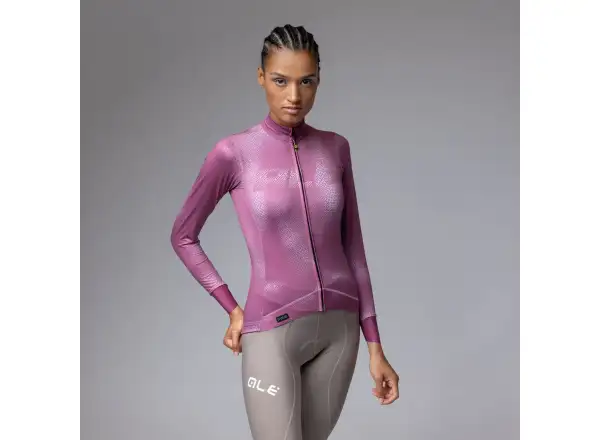 Alé PR-E Sauvage Damen Thermotrikot langärmlig Mulberry