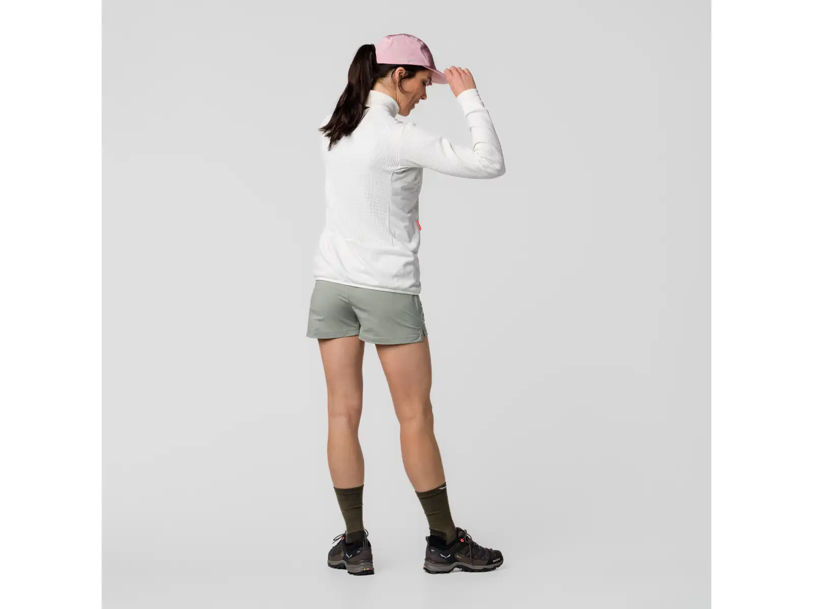 Salewa Puez Waffle HYB PL Damen Fleecejacke Weiß