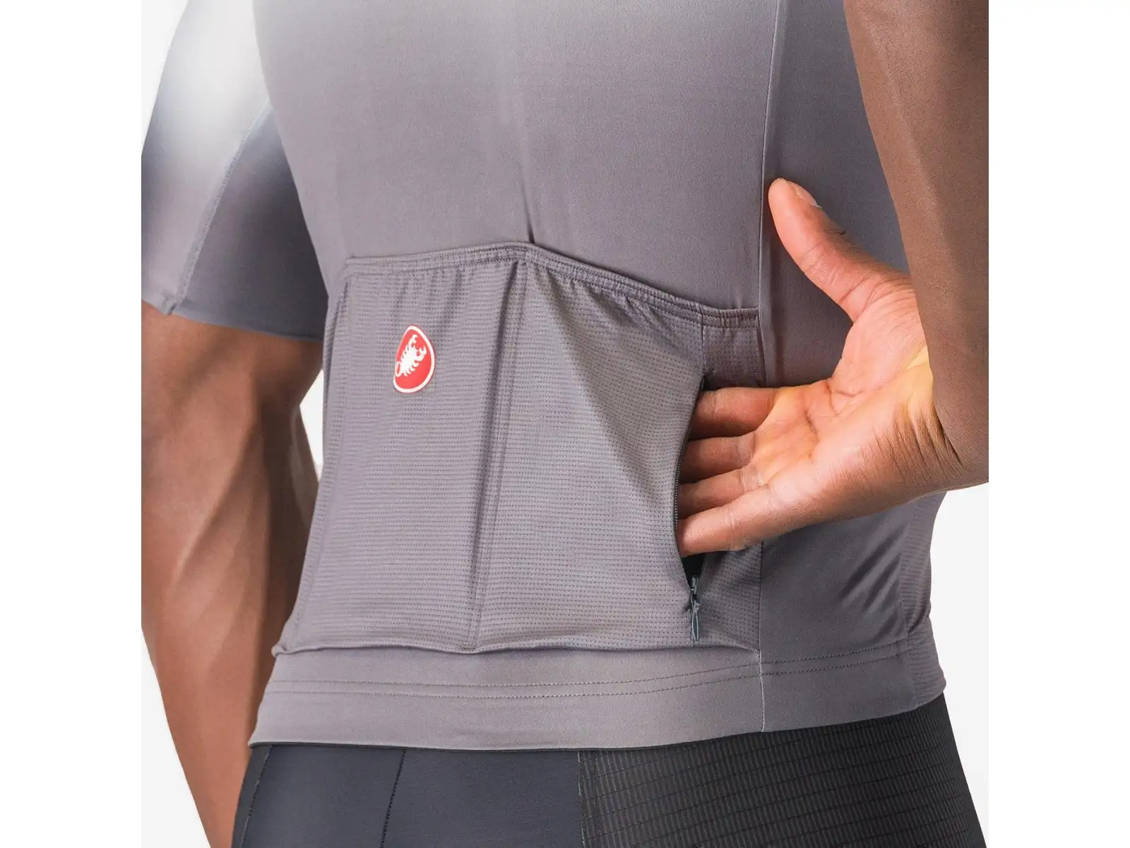 Castelli UPF Herren Trikot Kurzarm Silver Grey