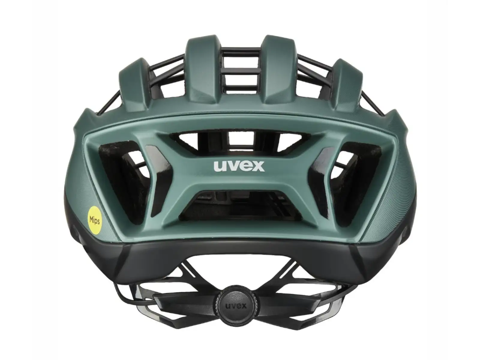Uvex Surge Aero MIPS Rennradhelm Black/Sage Green Matt