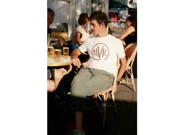 Mavic Heritage Logo Herren T-Shirt kurze Ärmel Off White