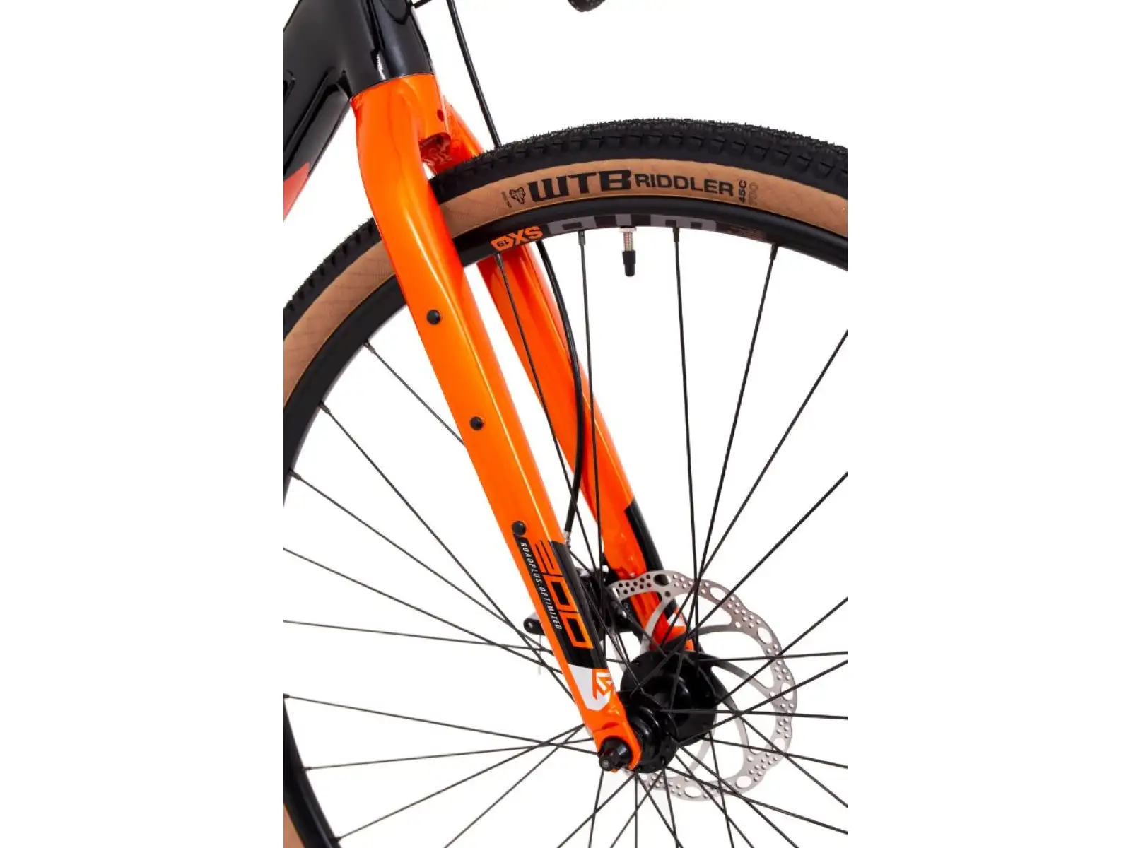 Rock Machine Gravelride 200 Schotterrad in Gloss Schwarz/Brick Orange/Silber.