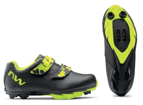 Northwave Origin Junior Kinder-Radschuhe Black/Yellow Fluo