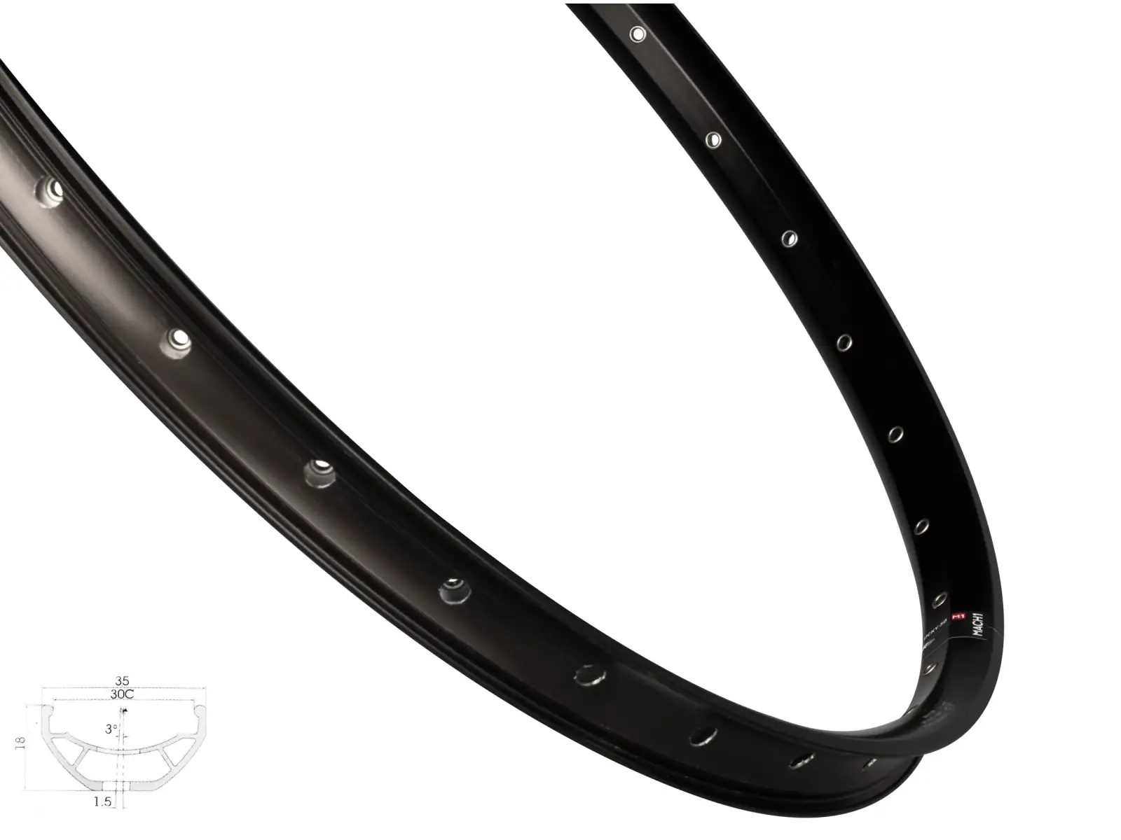 Mach1 Trucky Disc 27,5" MTB Felge 32 Löcher schwarz