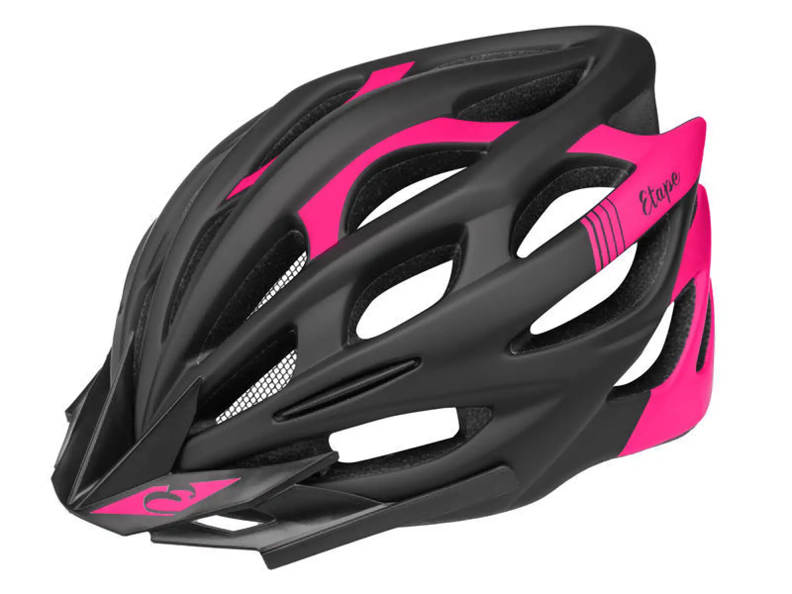 Etape Vesper Damen-Fahrradhelm schwarz/rosa matt