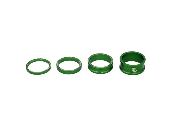 Wolf Tooth Spacer-Set 3,5,10,15 mm für Vorbauten 1 1/8" grün