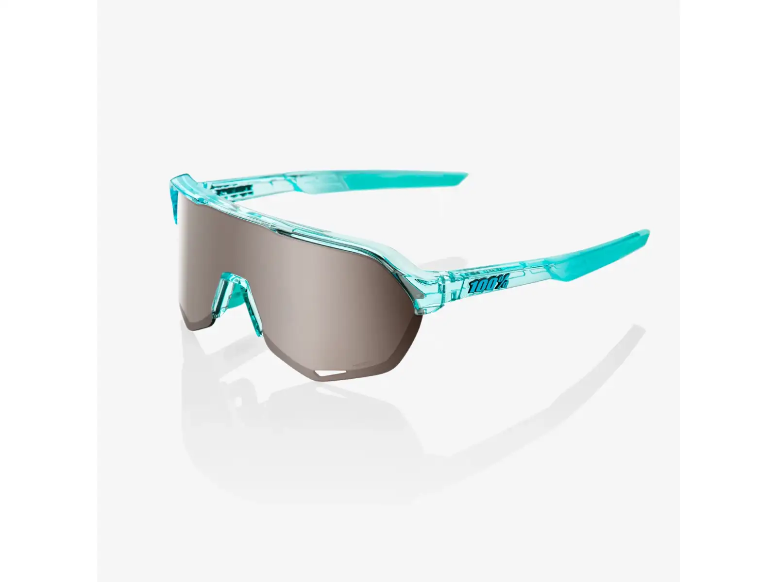 100% S2 Brille HiPER Polished Translucent Mint/Silver Mir