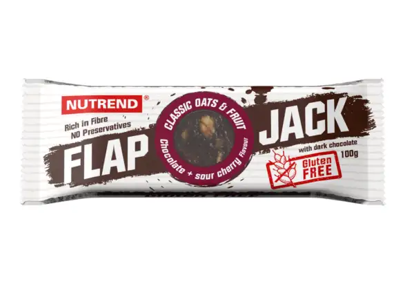 Nutrend Flapjack 100g Riegel Schokolade/Kirsche mit Zartbitterschokolade