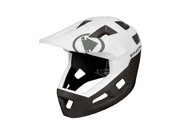 Endura SingleTrack Full Face Helm Weiß