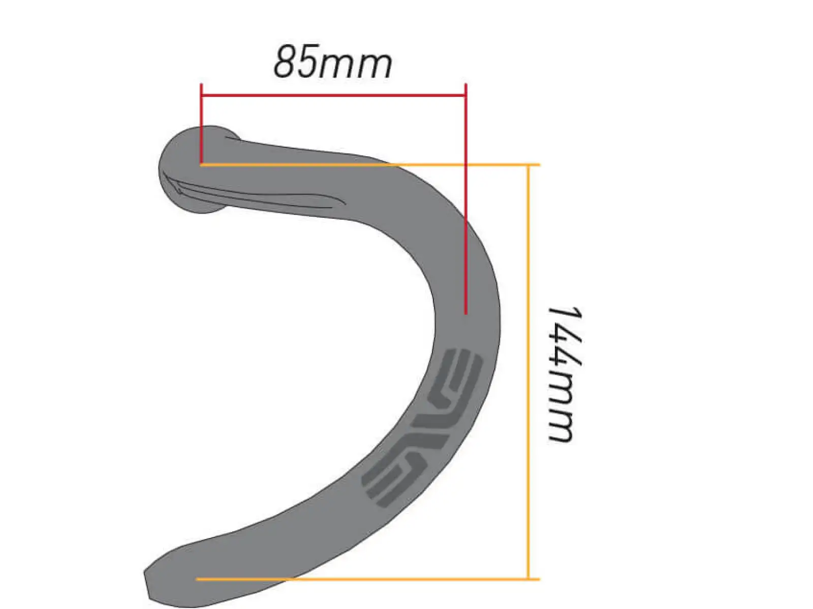 Enve Road Standard Drop Lenker Schwarz