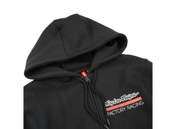 Troy Lee Designs Factory Racing Herren Kapuzenjacke mit Reißverschluss Black heather/Red