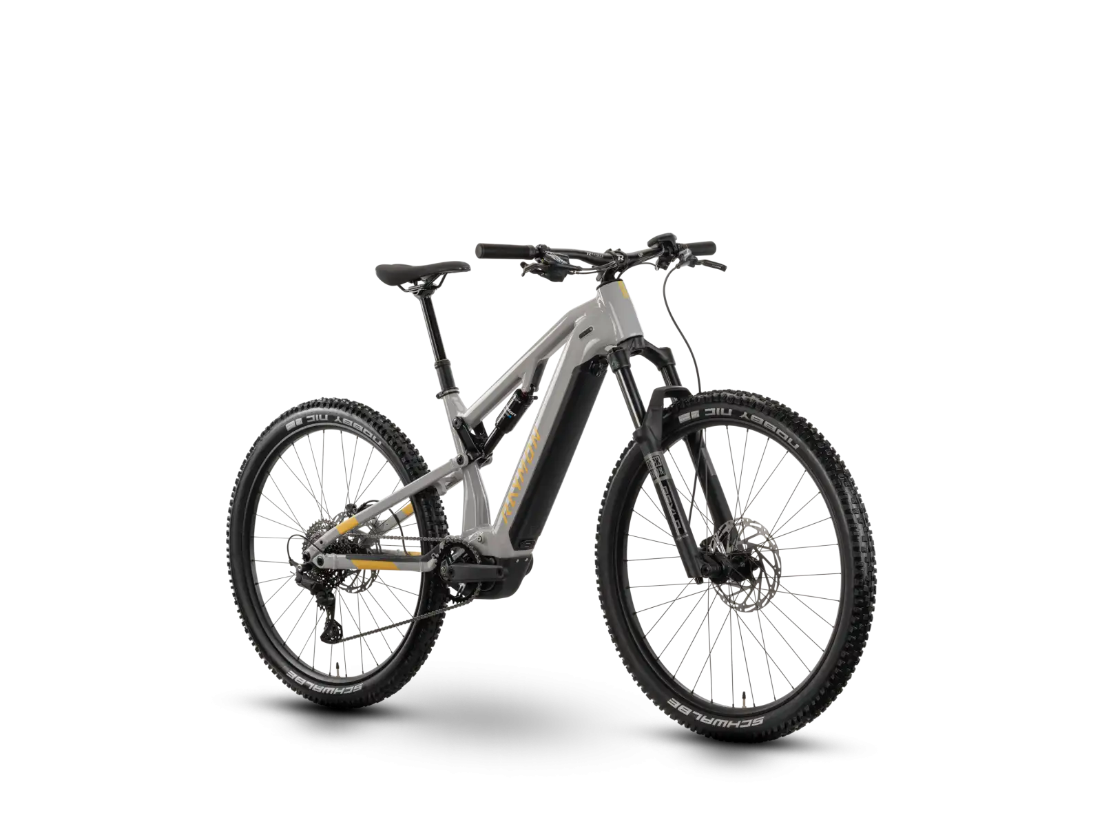Raymon Trailray 120 Pro vollgefedertes Elektrofahrrad timelessgrey/mustard