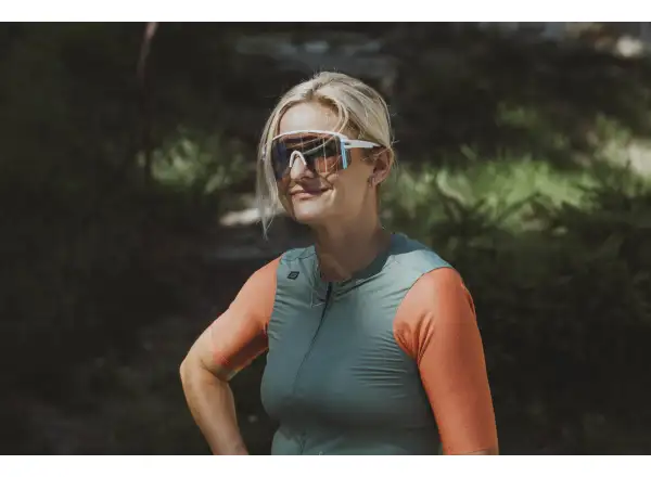 Force Epic Fahrradbrille weiß/blau photochromatisches Glas