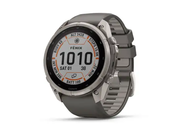 Garmin Fénix 9 Pro inReach Solar 51 mm Smartwatch Titanium Pebble Gray/Silver Gray
