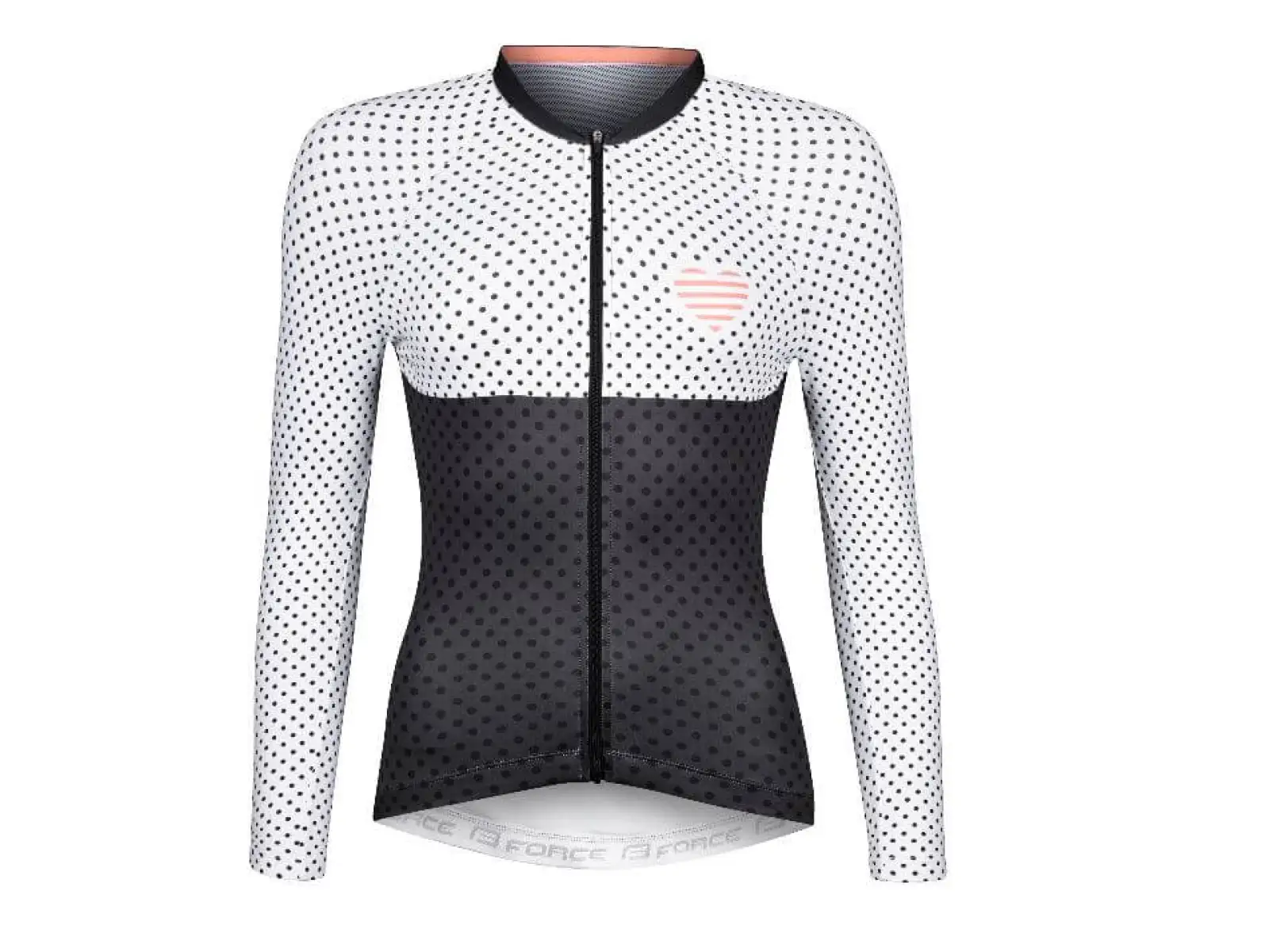 Force Points Damen Langarmshirt Schwarz/Weiß