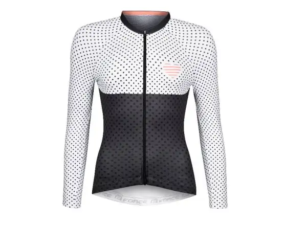 Force Points Damen Langarmshirt Schwarz/Weiß