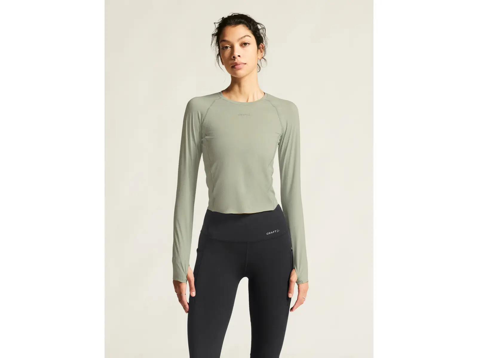 Craft Hypervent Tight Damen Langarmshirt grau