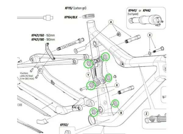 Cannondale Scalpel Si Pivot Bearings Lager-Set