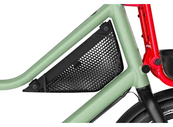 Woom 4 JETZT Kinderfahrrad 16" Moosgrün/Formula Rot