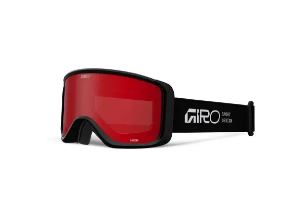 Giro Sagen Skibrille schwarz Stacked/Amber Scarlet/Yellow (2Gläser)
