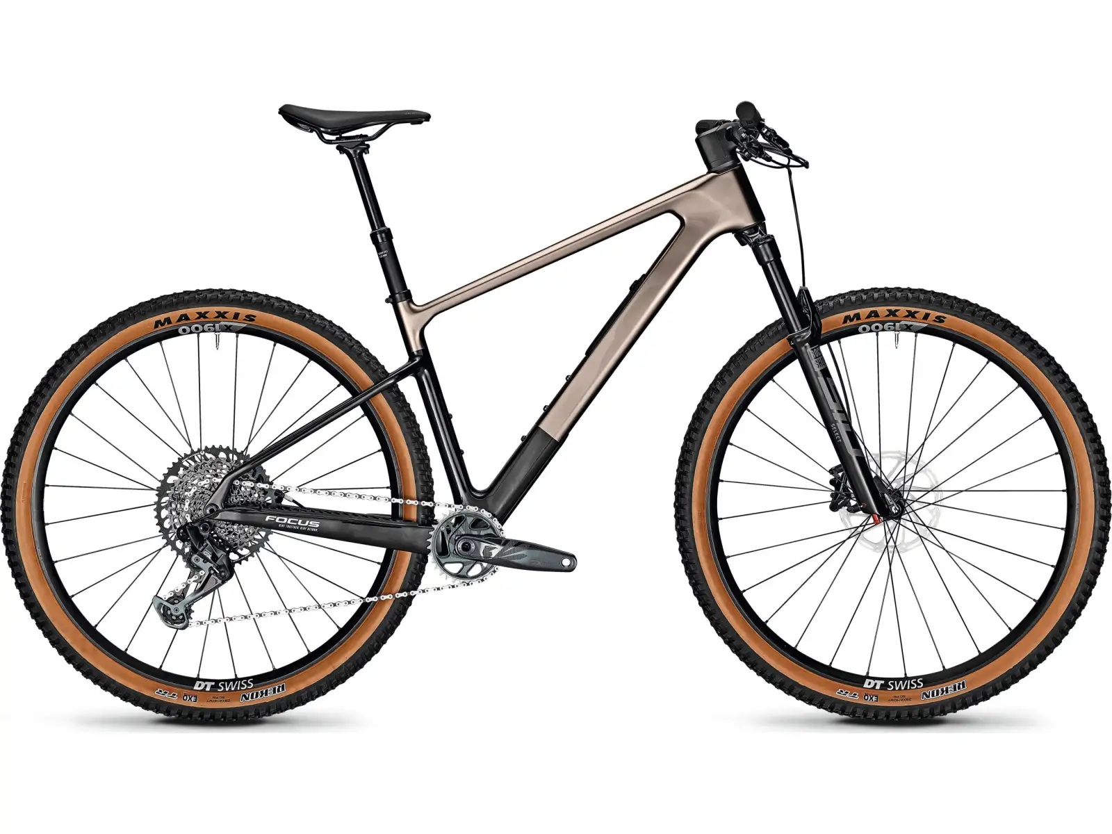 Focus Raven 8.9 DI 29" Mountainbike Silber Glänzend / Carbon Roh Glänzend
