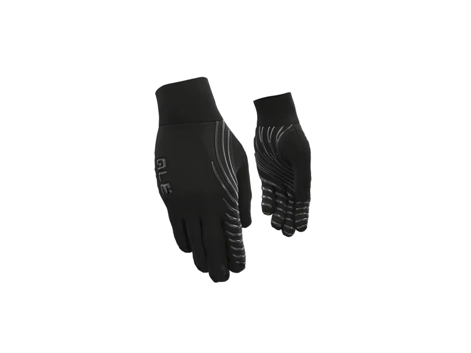 Alé Spirale lange Radhandschuhe Schwarz.
