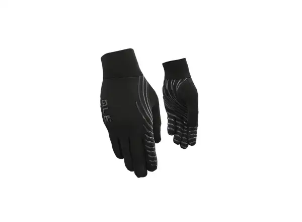 Alé Spirale lange Radhandschuhe Schwarz.