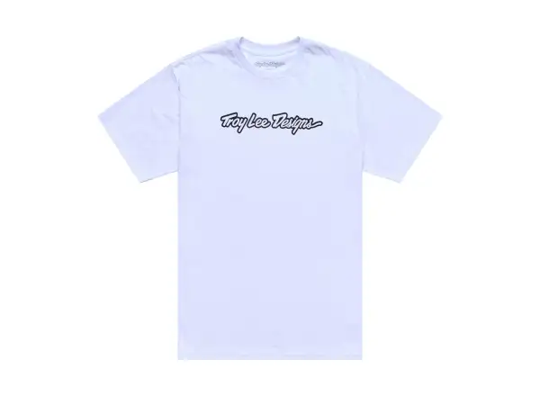 Troy Lee Designs Signature Herren T-Shirt Kurzarm White/Black