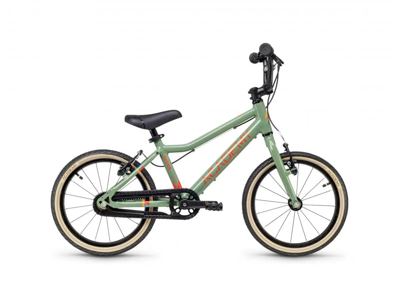 Academy Klasse 3 Kinderfahrrad 16" in Olivgrün.
