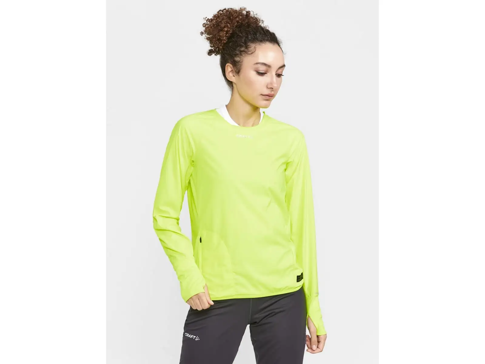 Craft Pro Hypervent Wind Damen-Laufshirt Langarm gelb