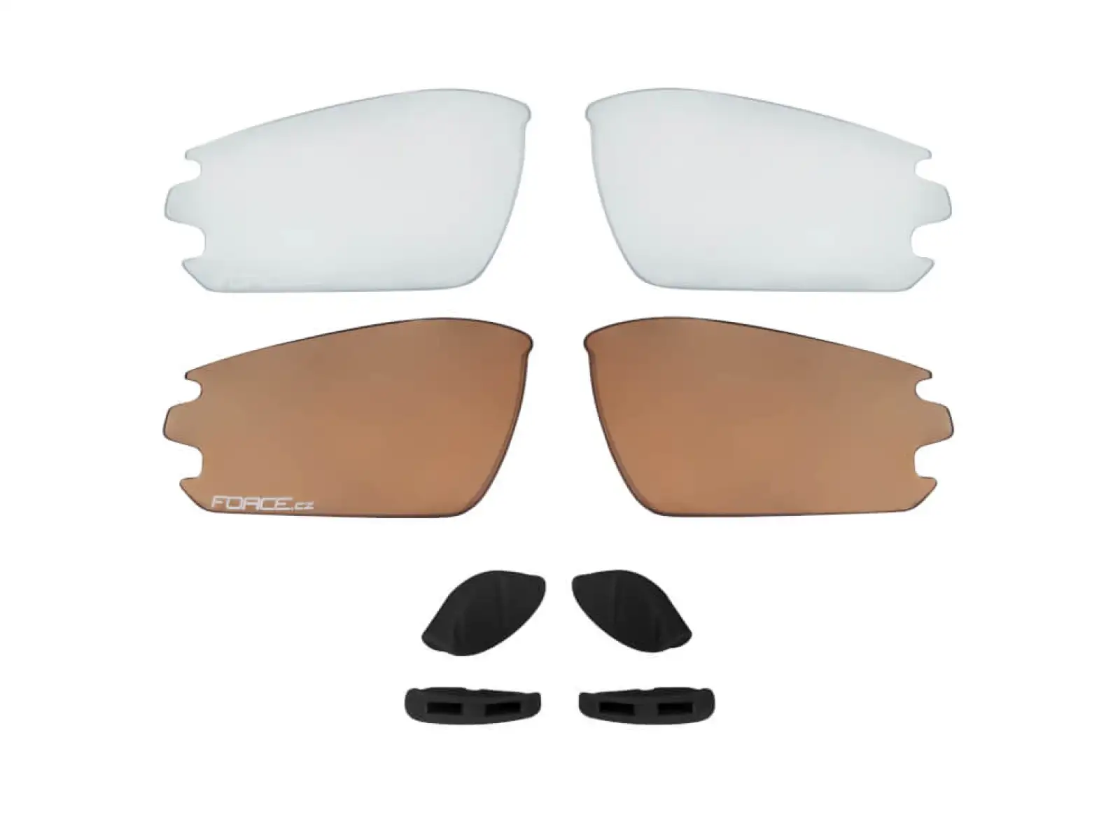 Force Calibre Fahrradbrille weiß/schwarze Gläser
