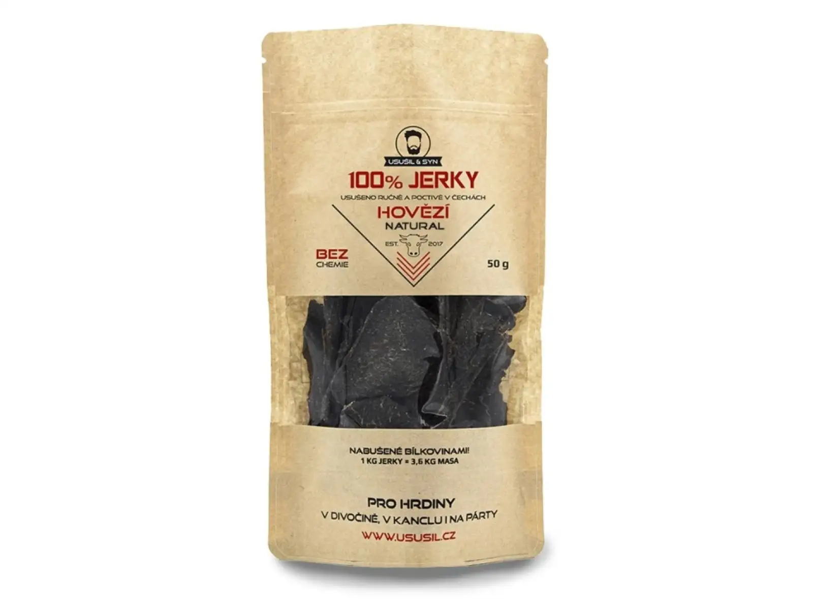Usušil & syn 100% JERKY Rindfleisch natural 150 g