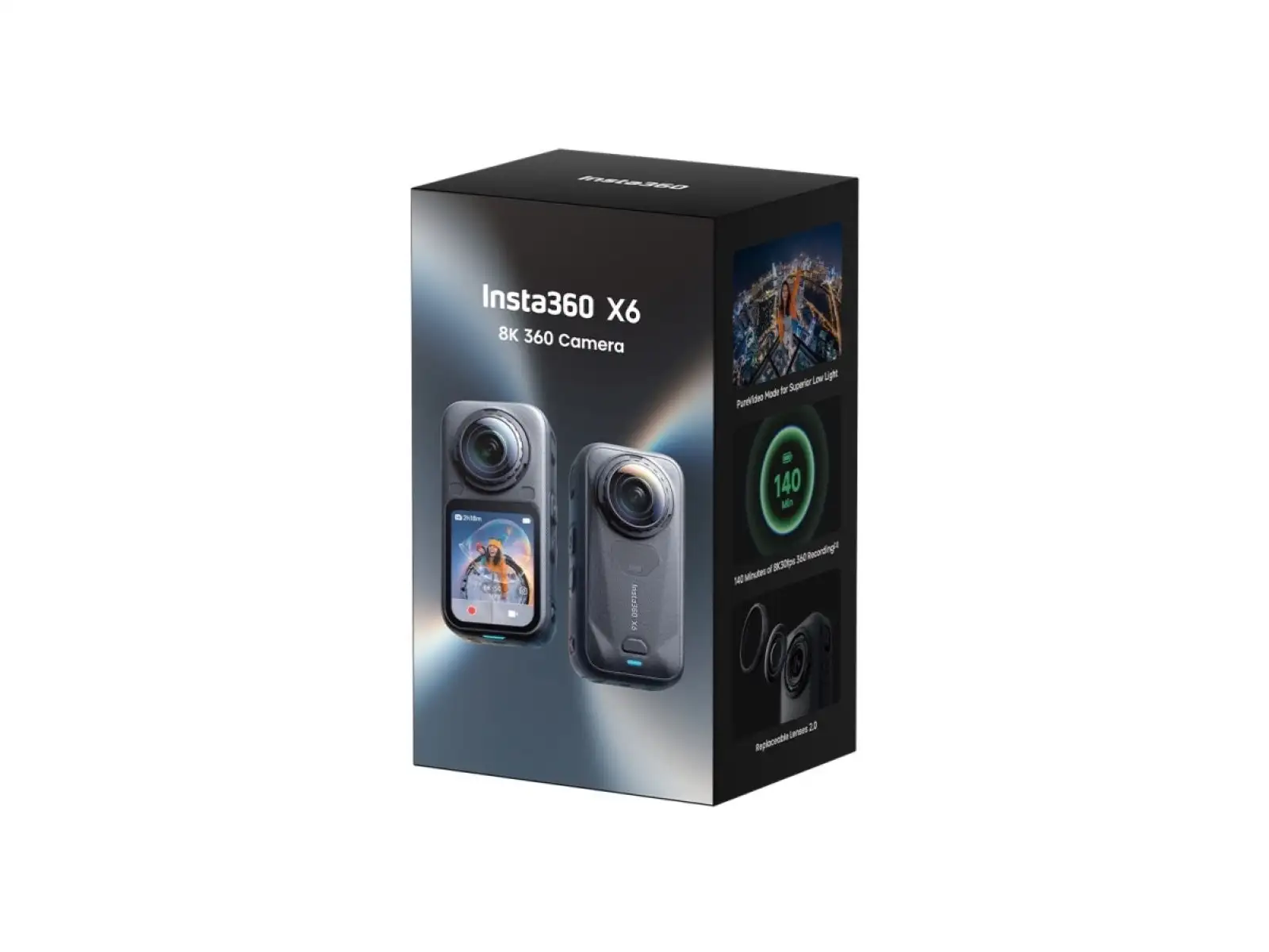 Insta360 X6 Action-Kamera Standard Bundle Black
