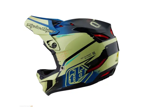 Troy Lee Designs D4 Composite Drip Integralhelm Glo Yellow