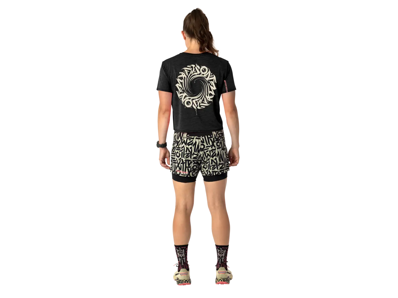 Dynafit Trail Damen Laufshirt kurze Ärmel Black Out