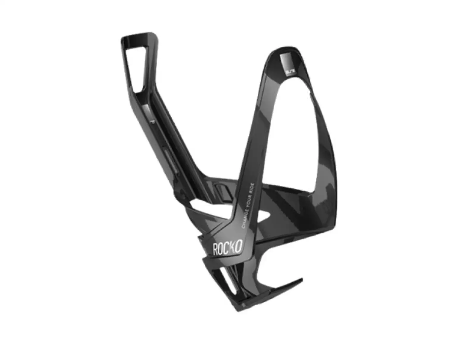 Elite Rocko Carbon Flaschenhalter in glänzendem Schwarz