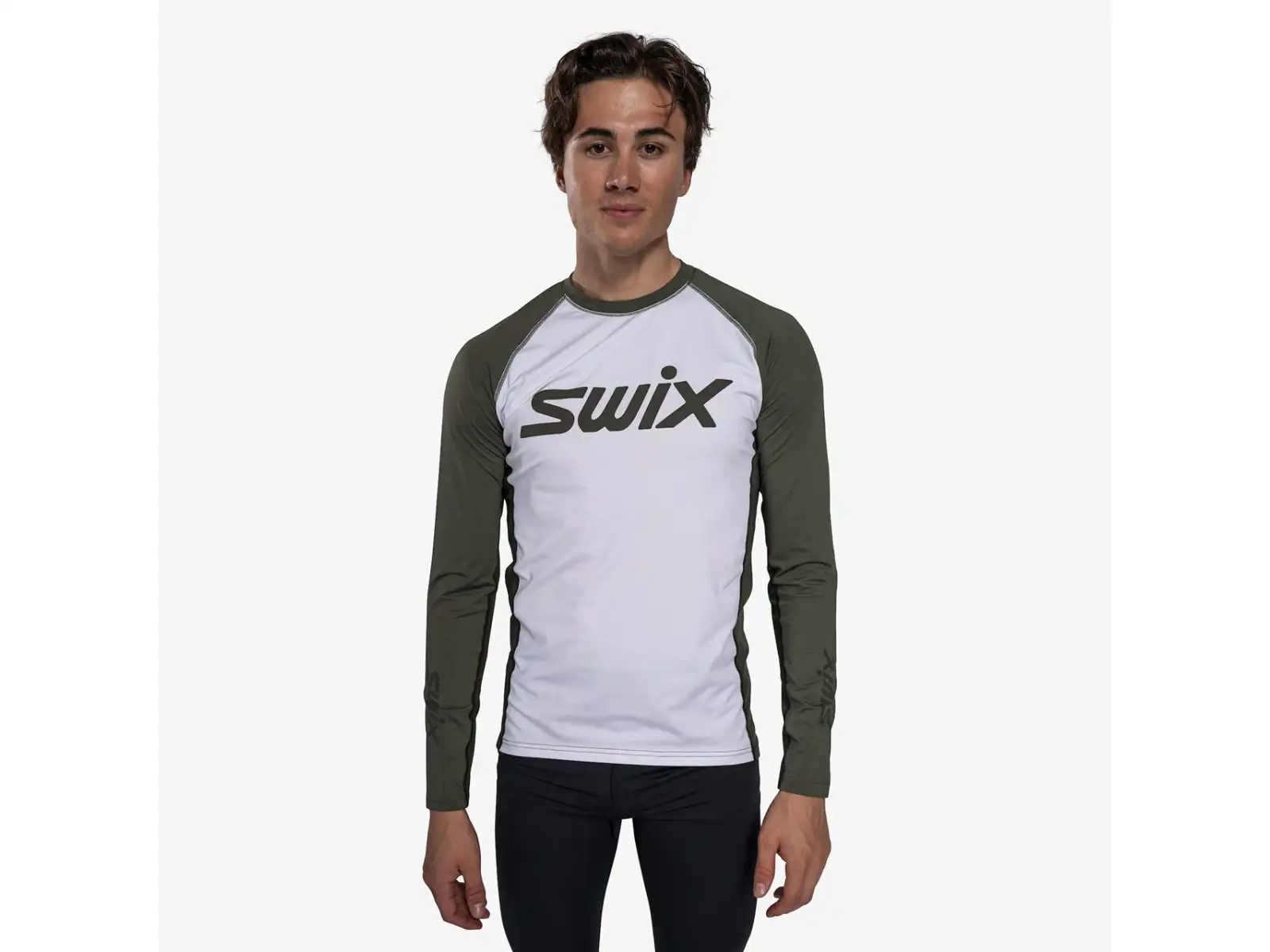 Swix RaceX Dry Herren Langarmshirt  Bright White/Olive