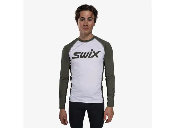 Swix RaceX Dry Herren Langarmshirt  Bright White/Olive