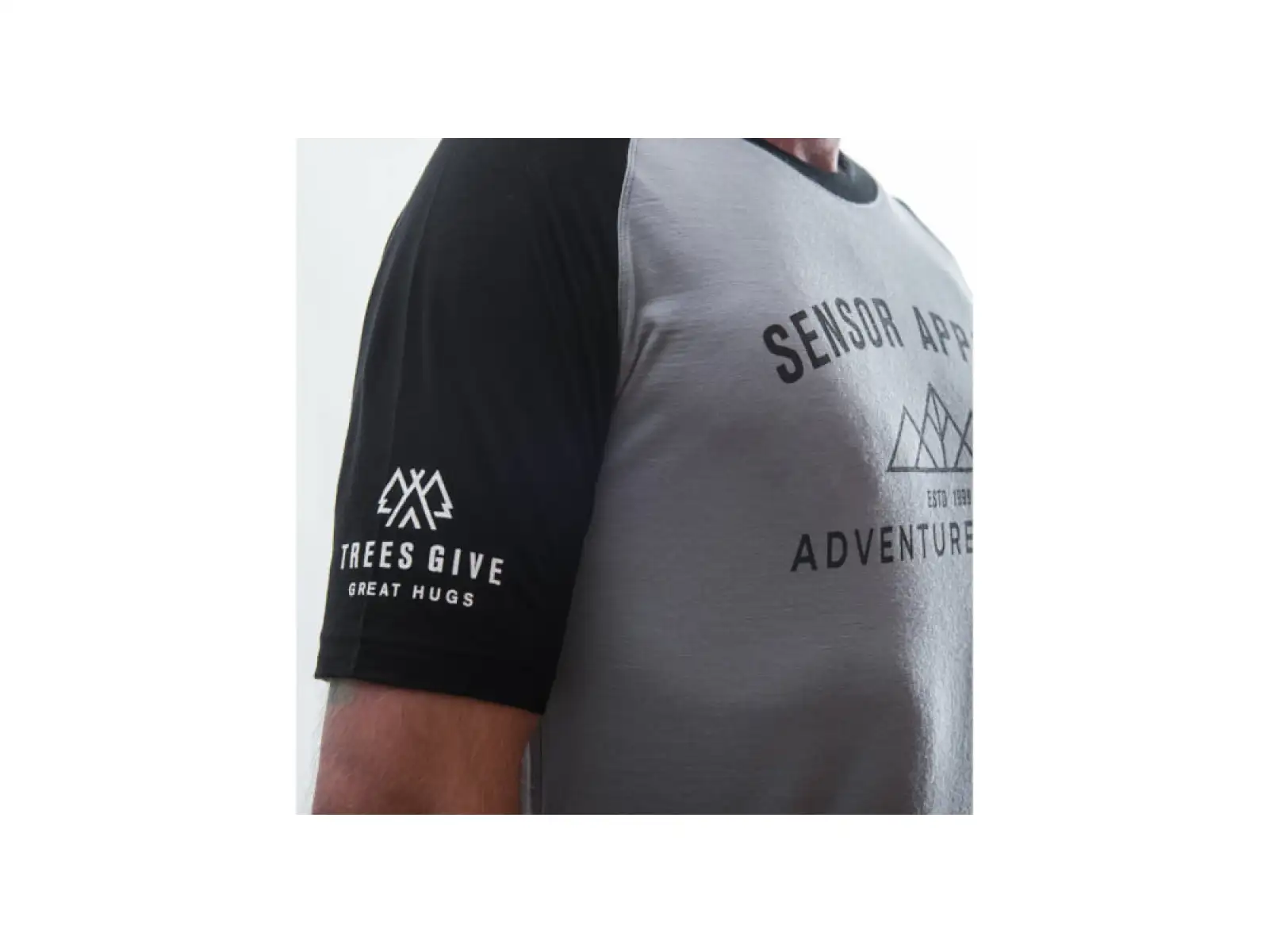 Sensor Merino Active Pt Adventure Herren T-Shirt Kurzarm Grau/Schwarz