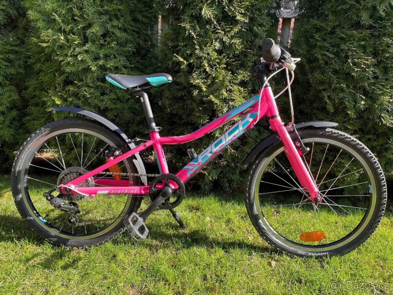 Rock Machine Catherine 20 Glanz Neon Pink/Violett/Neon Cyan Kinderfahrrad