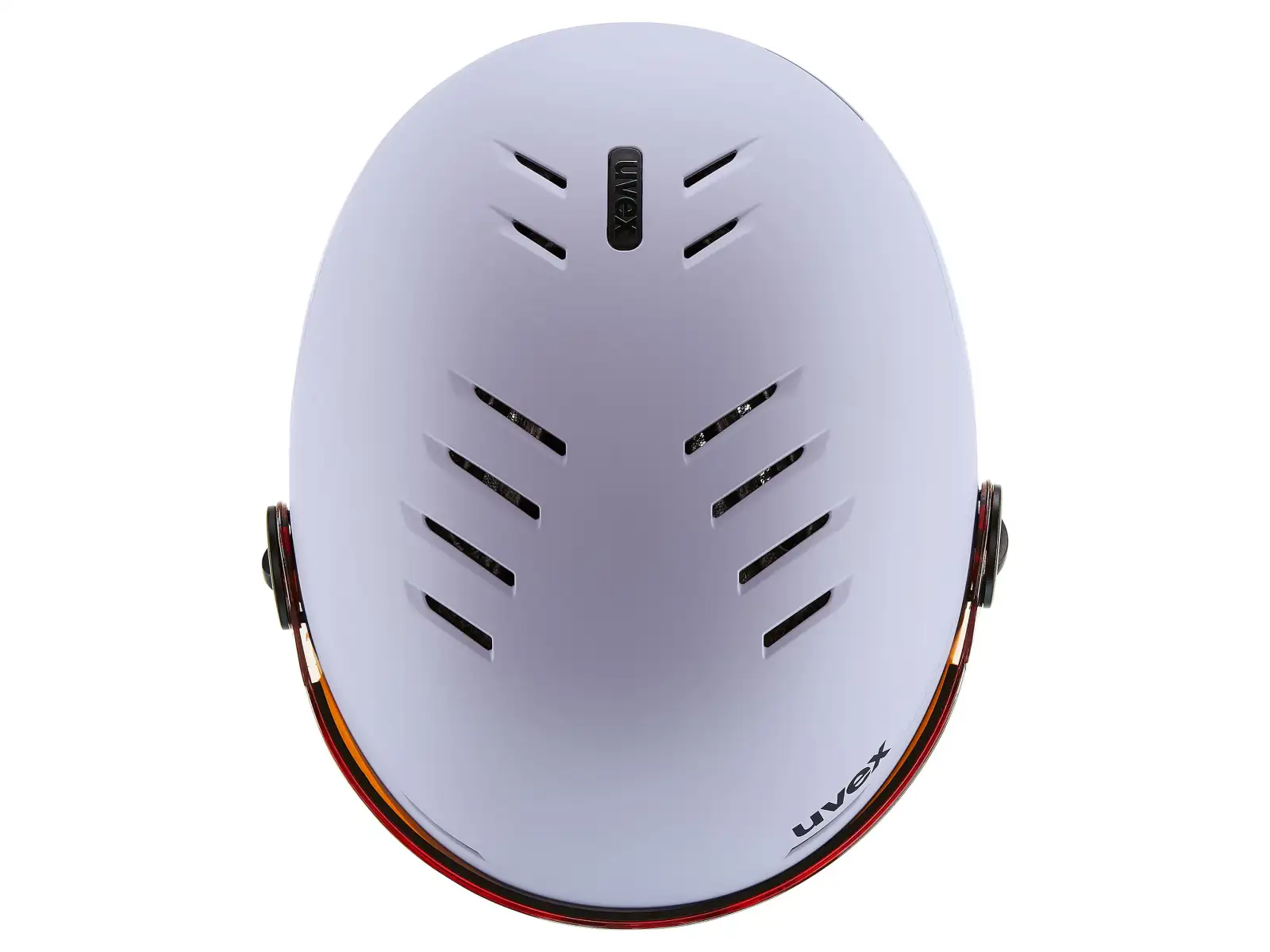 Uvex Rocket Jr Visor Skihelm cool lavender abstract matt